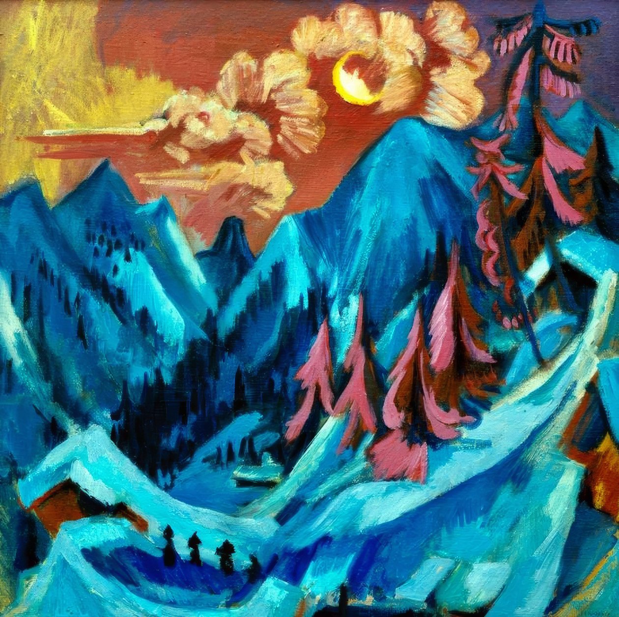 Vintermånelandskap av Ernst Ludwig Kirchner