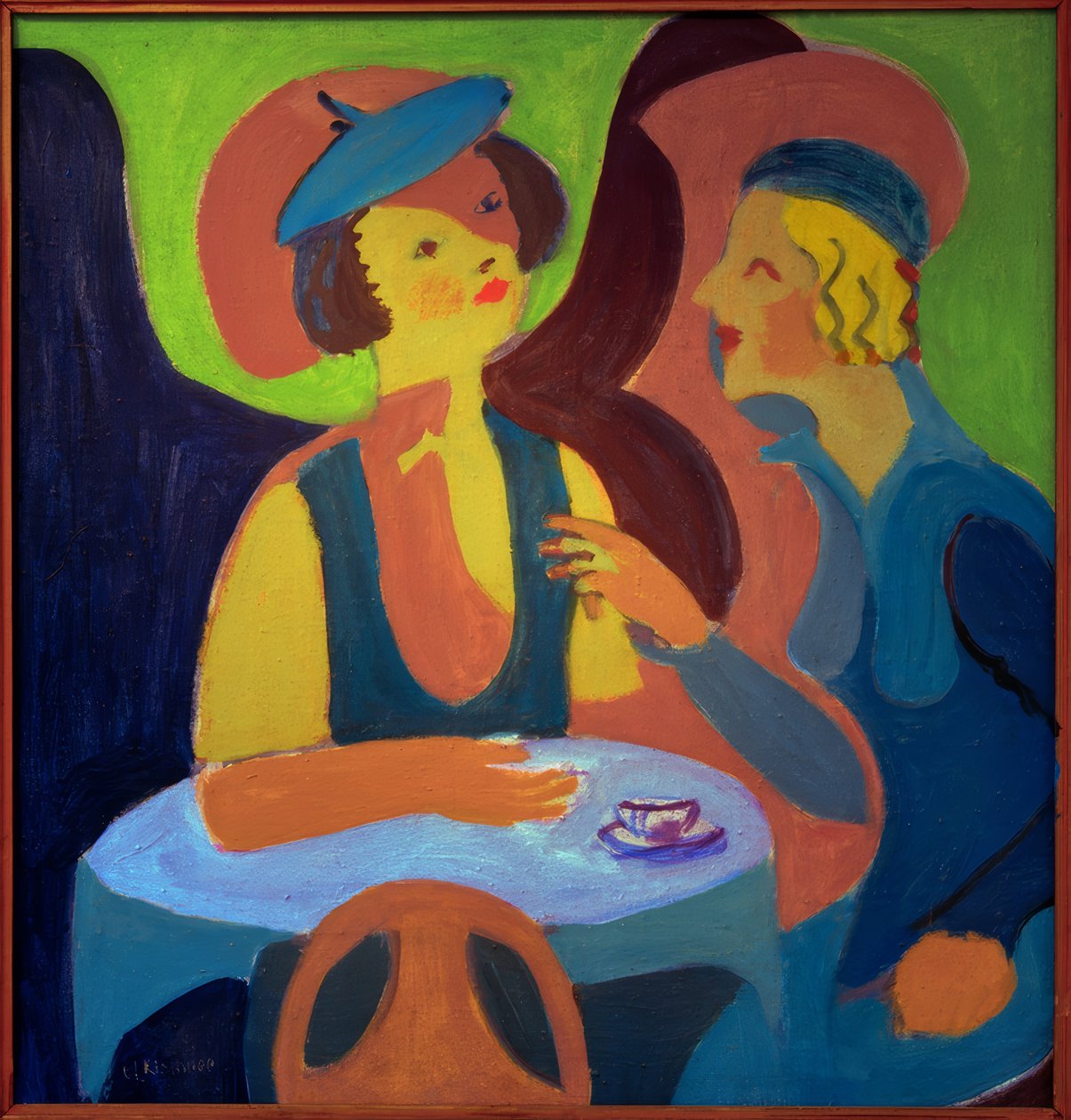 Två damer i caféet av Ernst Ludwig Kirchner