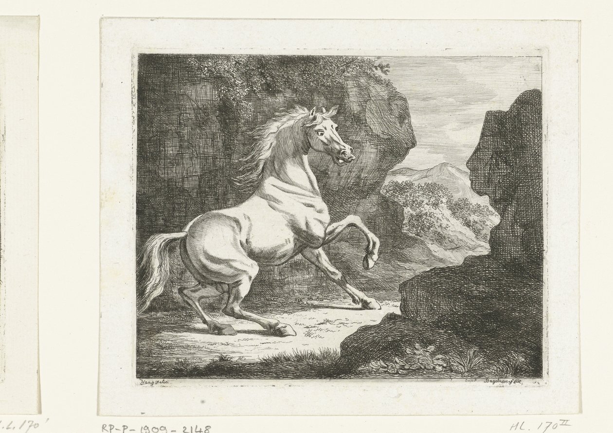 Studsande vit hingst av Ernst Willem Jan Bagelaar