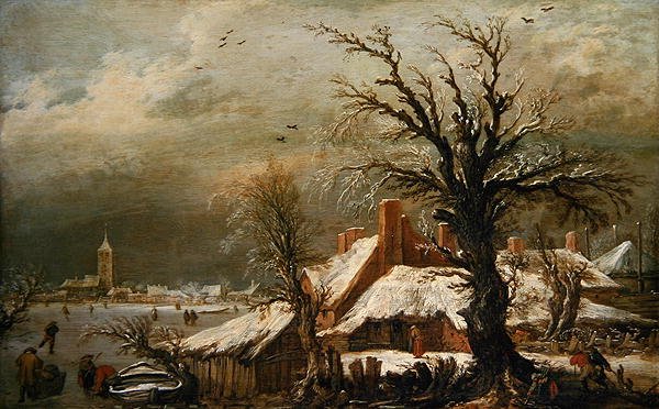 Vinterlandskap av Esaias I van de Velde