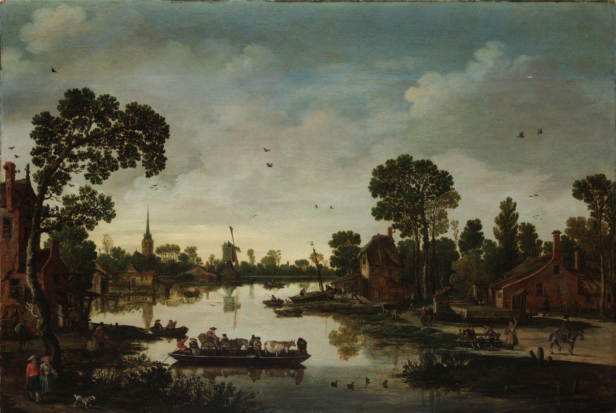 Boskapsfärjan Färjan av Esaias van de Velde