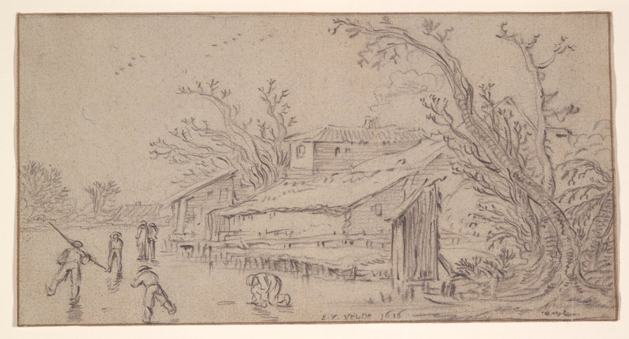 Vinterlandskap av Esaias van de Velde