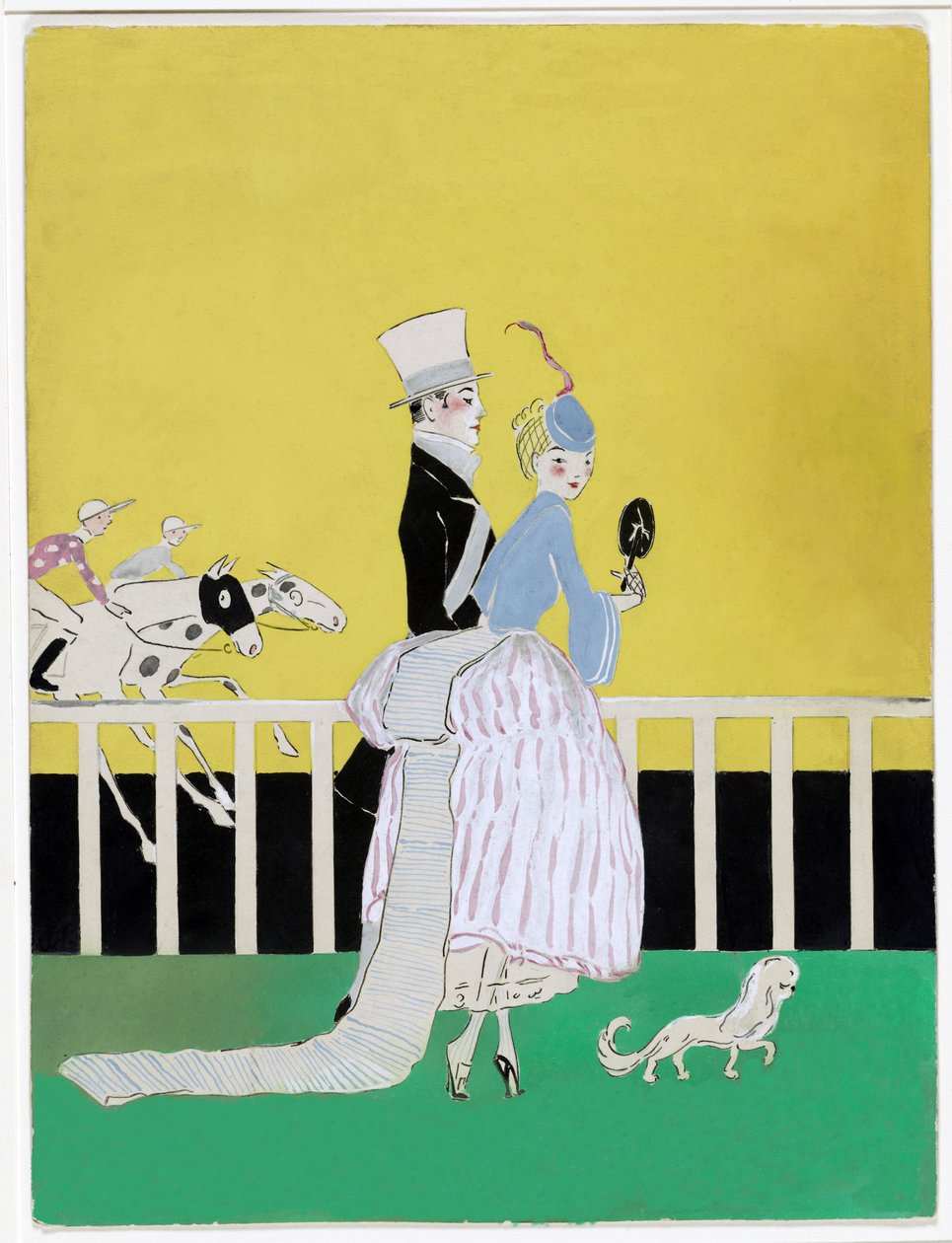 At the Races, Vanity Fair-omslag, augusti 1916, publicerad ca 1916 av Ethel McClellan Plummer