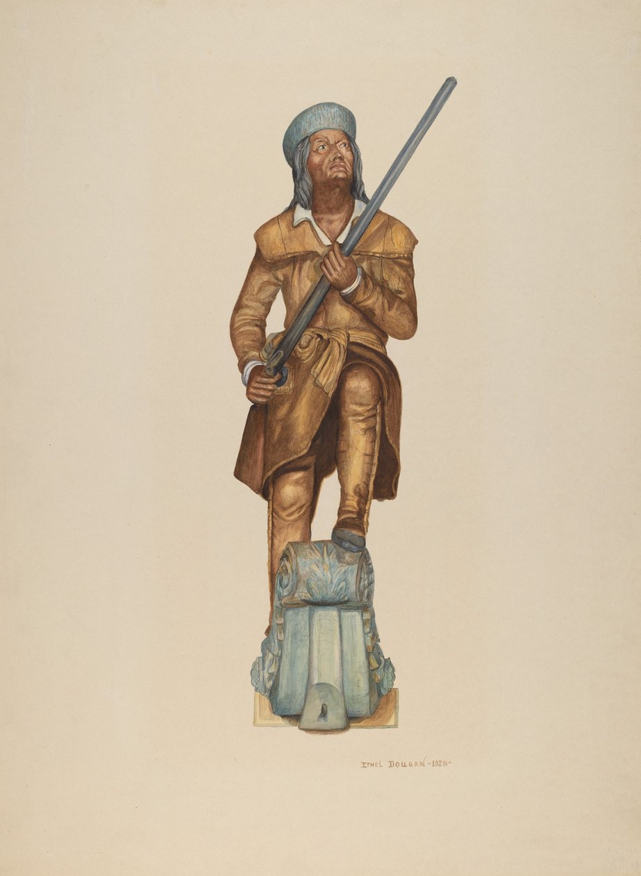 Galjonsfigur: Davy Crockett, 1938. av Ethel Dougan