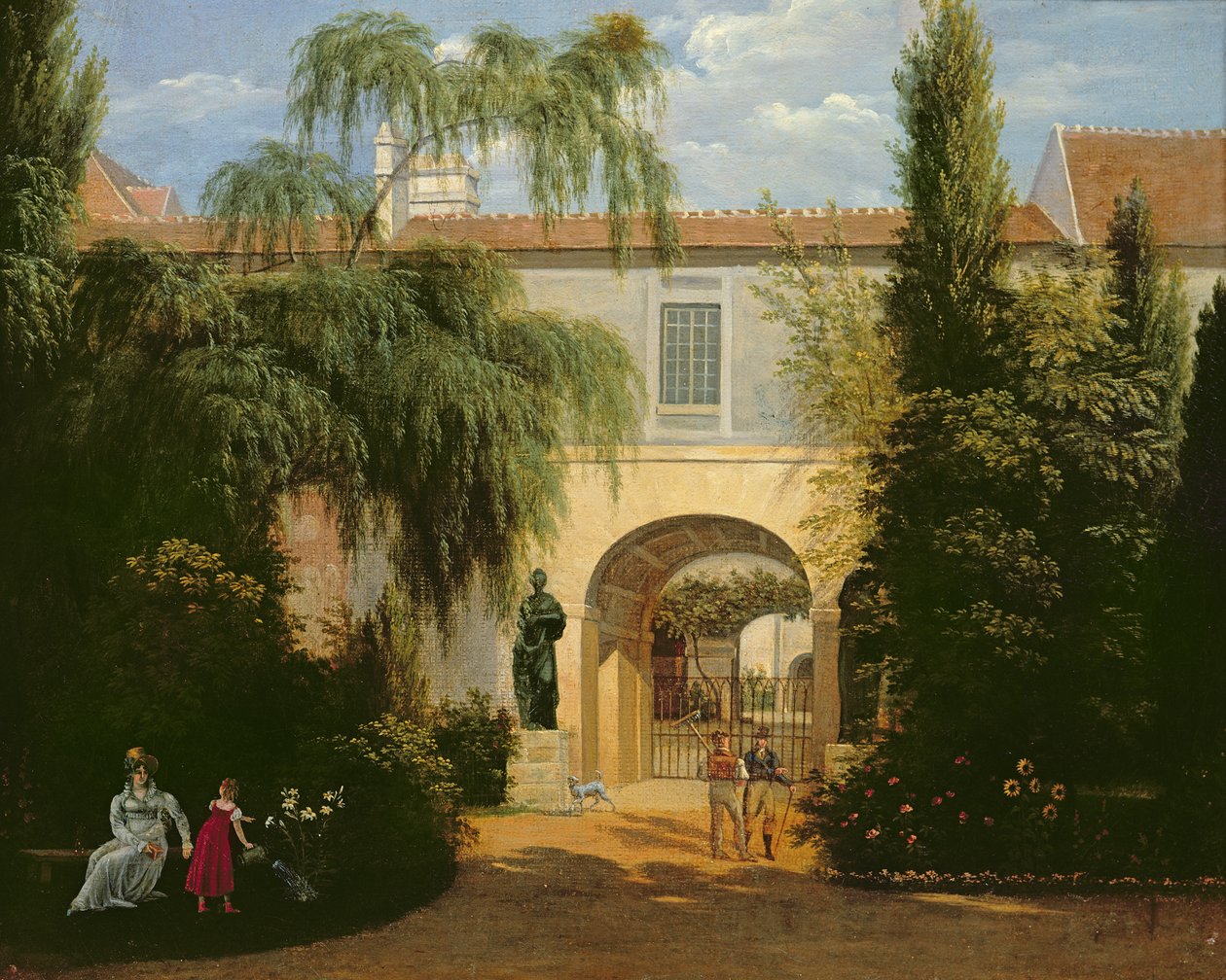 Trädgård på en innergård av Etienne Bouhot