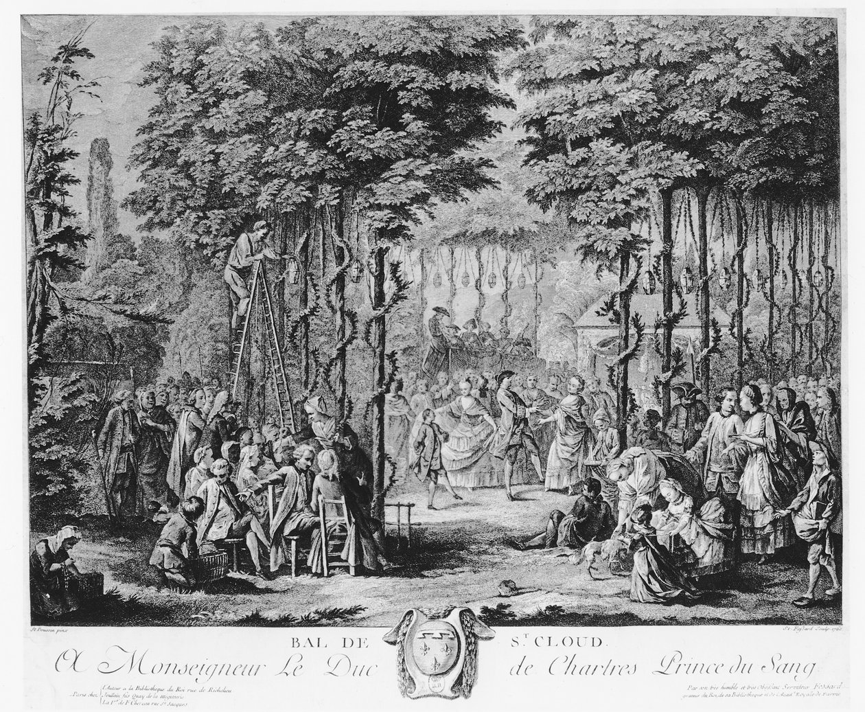 Bal i Parc de Saint-Cloud, 1760 av Etienne Fessard