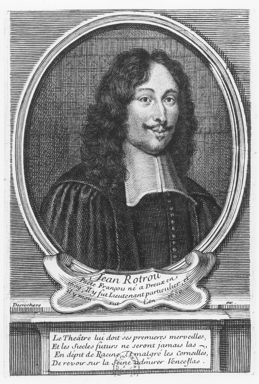 Porträtt av Jean de Rotrou av Etienne Jehandier Desrochers