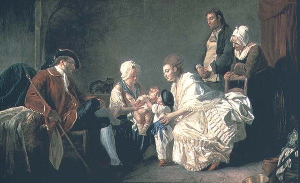 Broderlig kärlek (olja) av Etienne Aubry