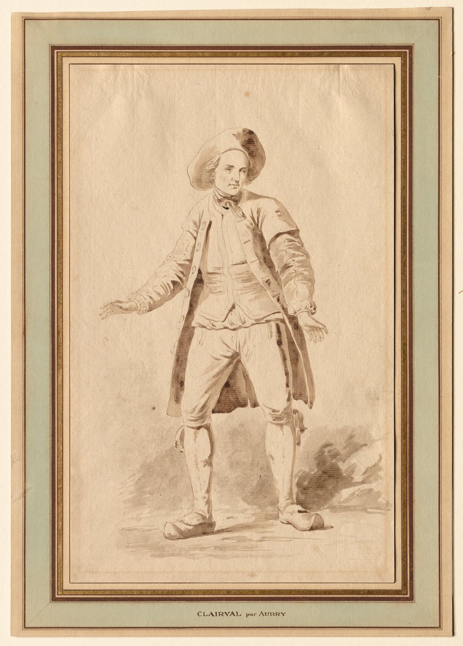 Skådespelaren Clairval, 1700-talet. av Etienne Aubry