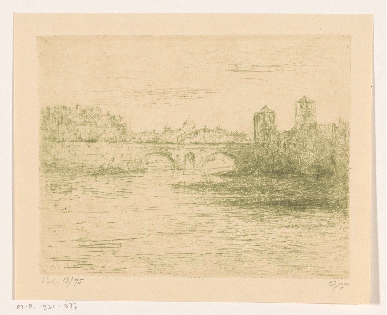 Tibern, Rom av Etienne Bosch (signed by artist)