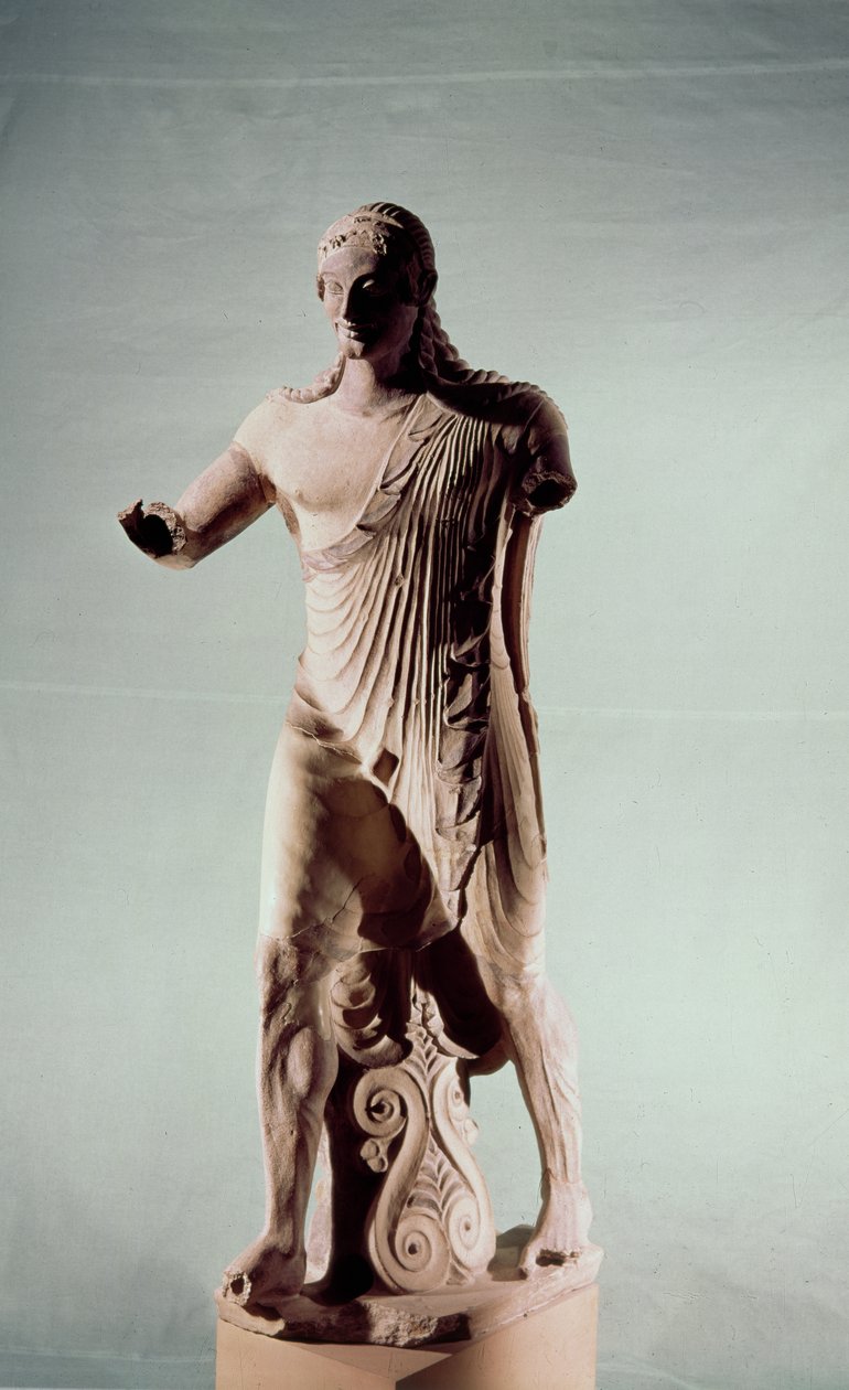 Apollo av Veii, från Minervas tempel, c.510 f.Kr. (terrakotta) av Etruscan