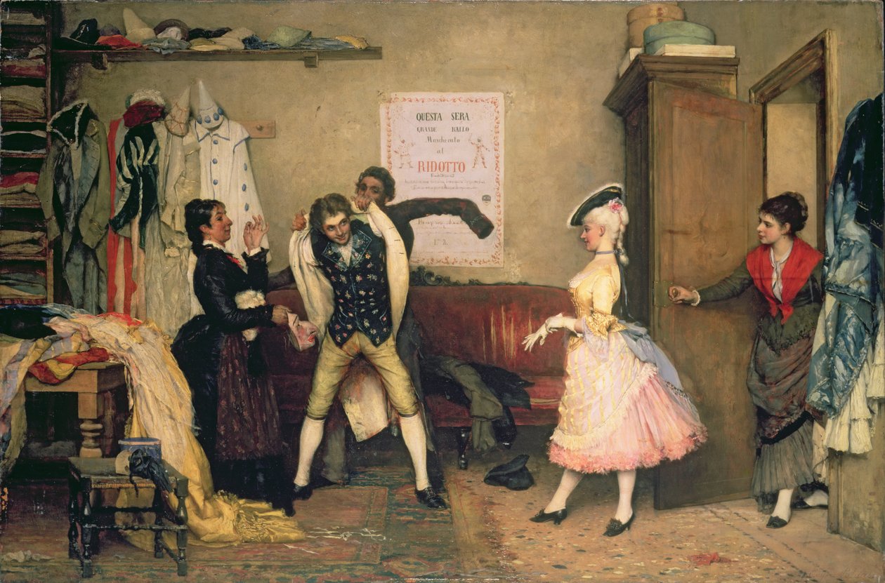 Påklädning inför maskeraden av Eugen von Blaas