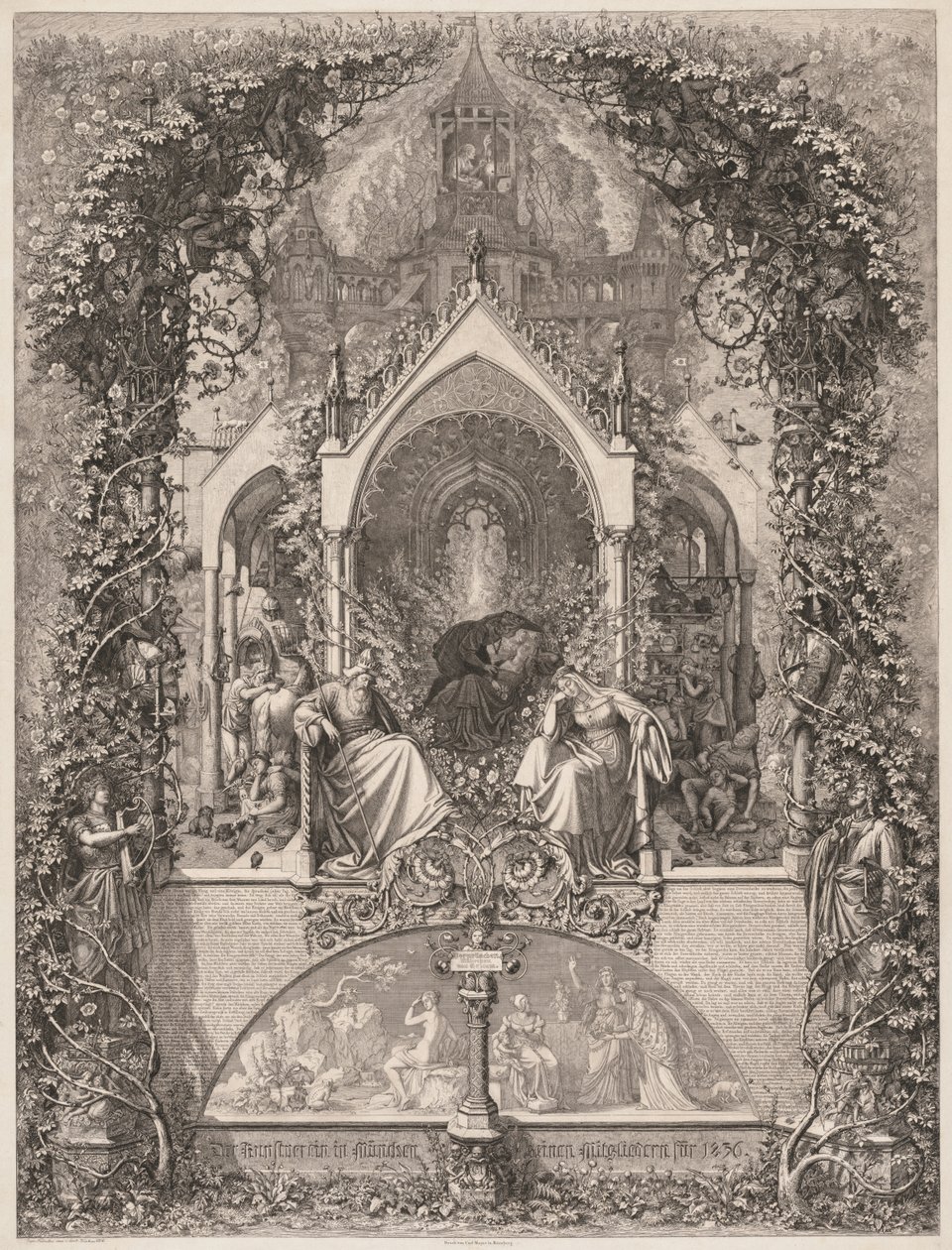 Briar Rose Törnrosa, 1836. av Eugen Napoleon Neureuther