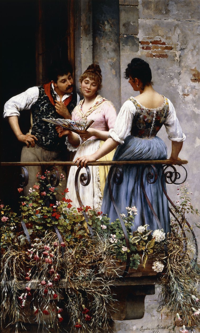 På balkongen, 1889 av Eugen von Blaas