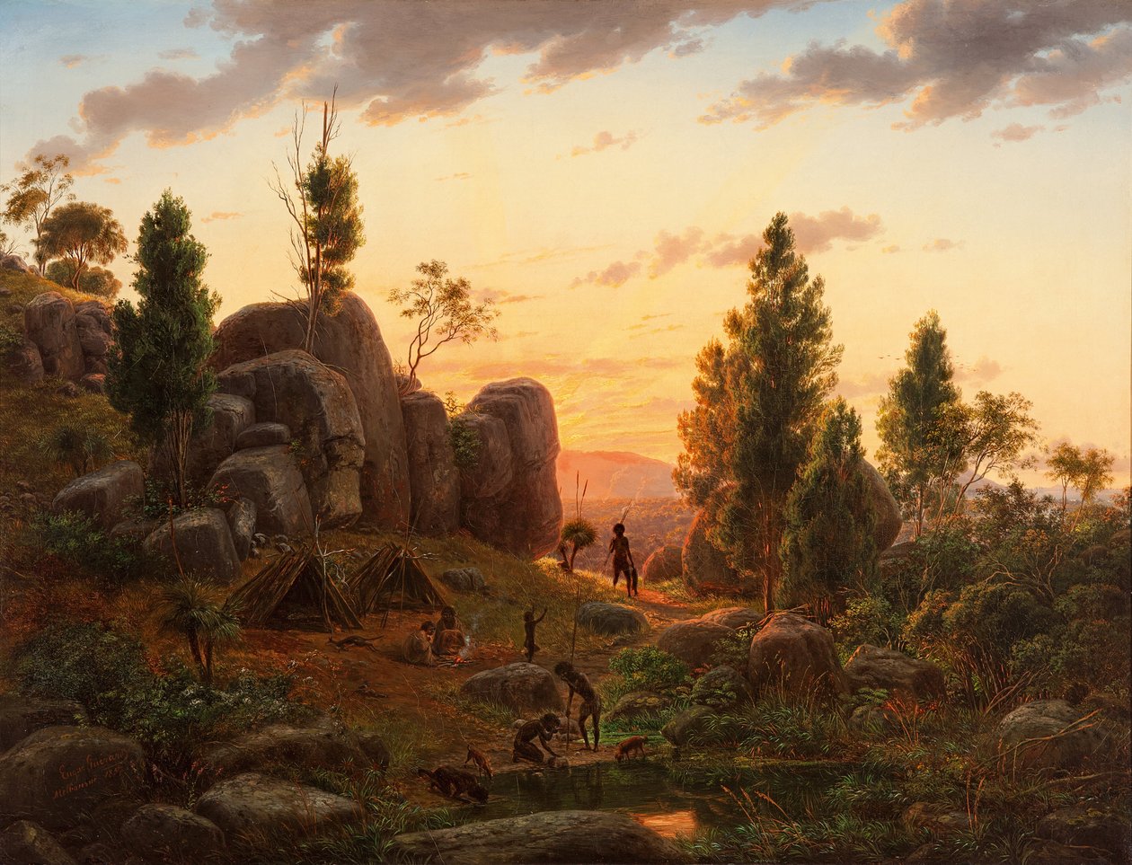 Stony Rises, Lake Corangamite av Eugene von Guérard