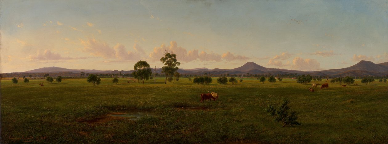 Utsikt över Gippsland -alperna, från Bushy Park vid floden Avon av Eugene von Guérard