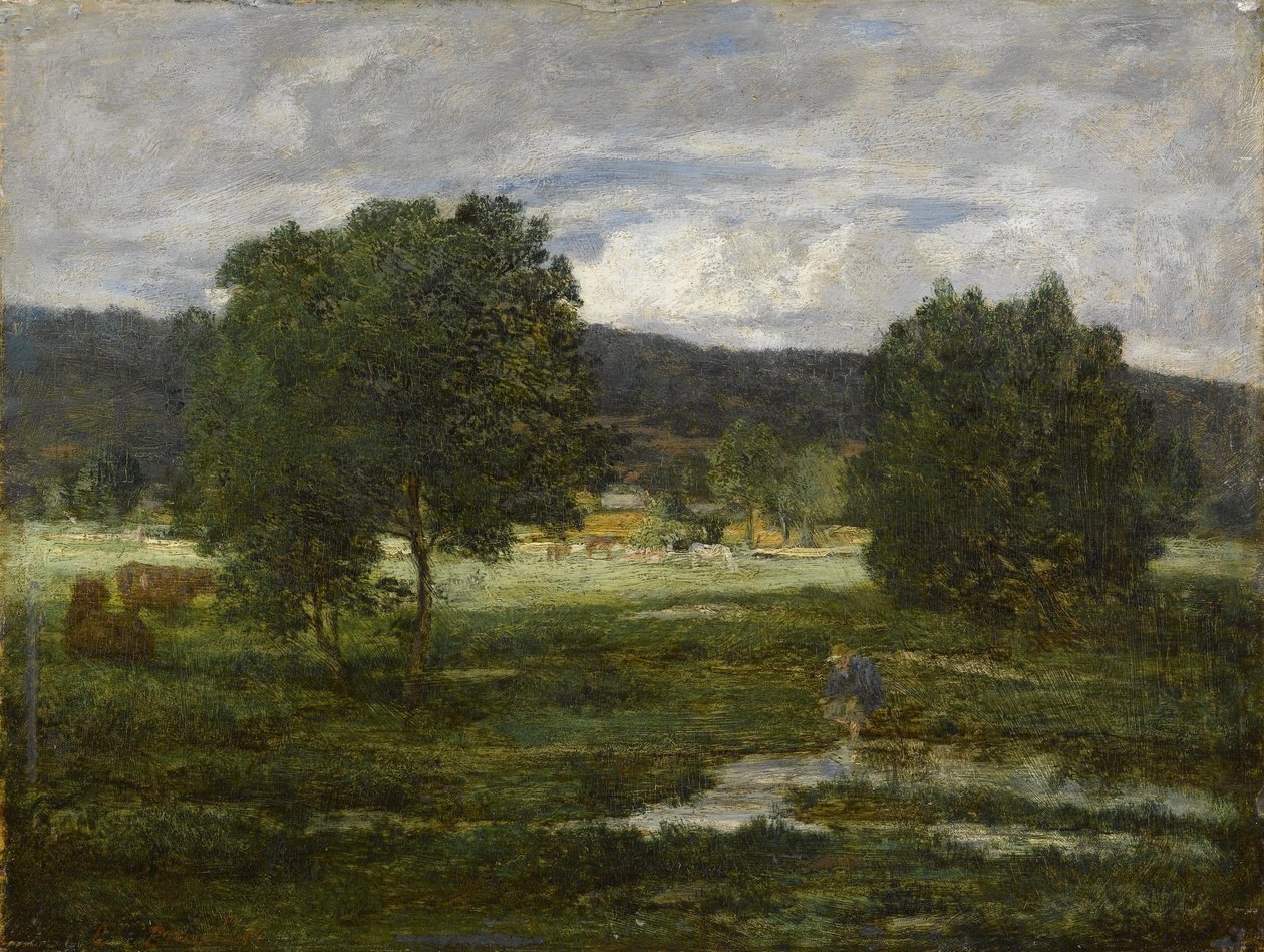 Trädbevuxet landskap av Eugene Louis Boudin