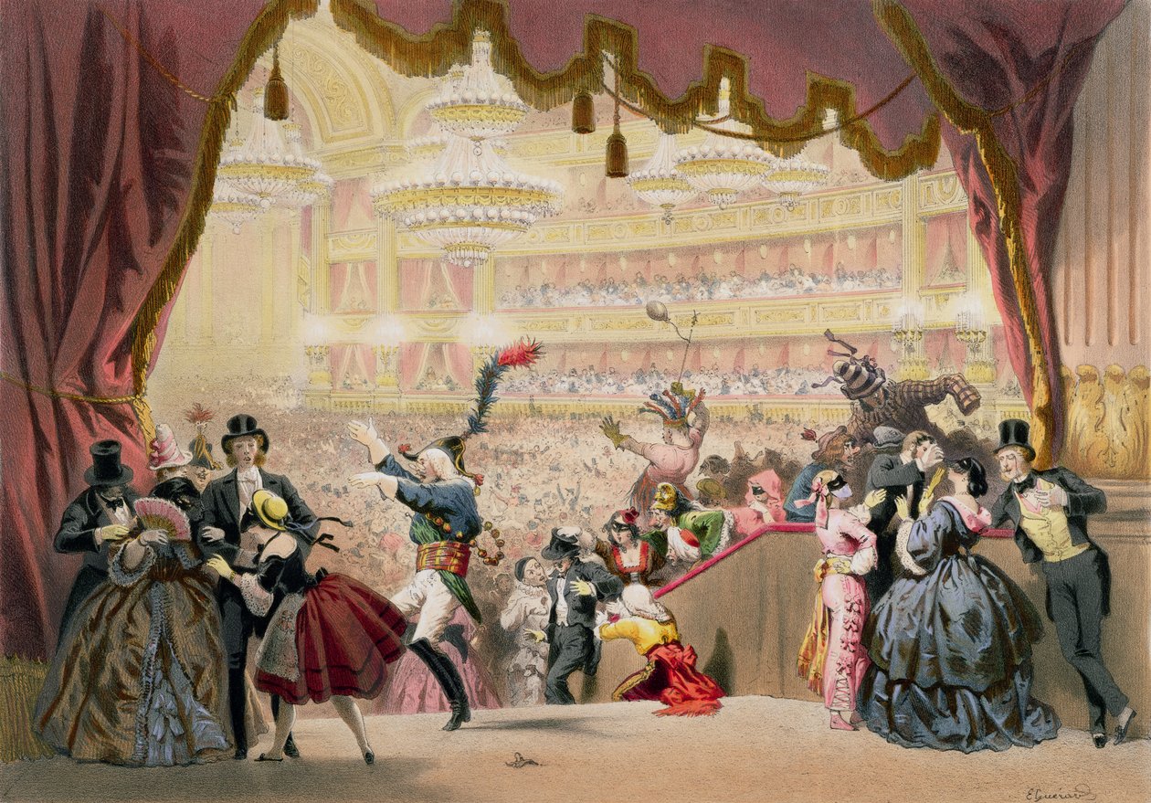 Bal i Operaen swed av Eugene Charles Francois Guerard
