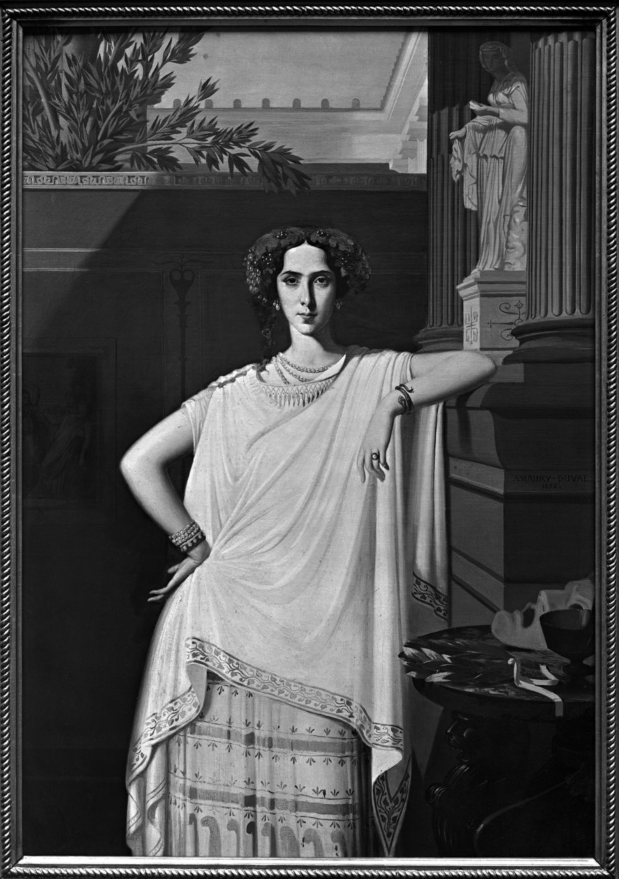 Tragedi eller porträtt av Rachel, ca 1854 av Eugene Emmanuel Amaury Duval