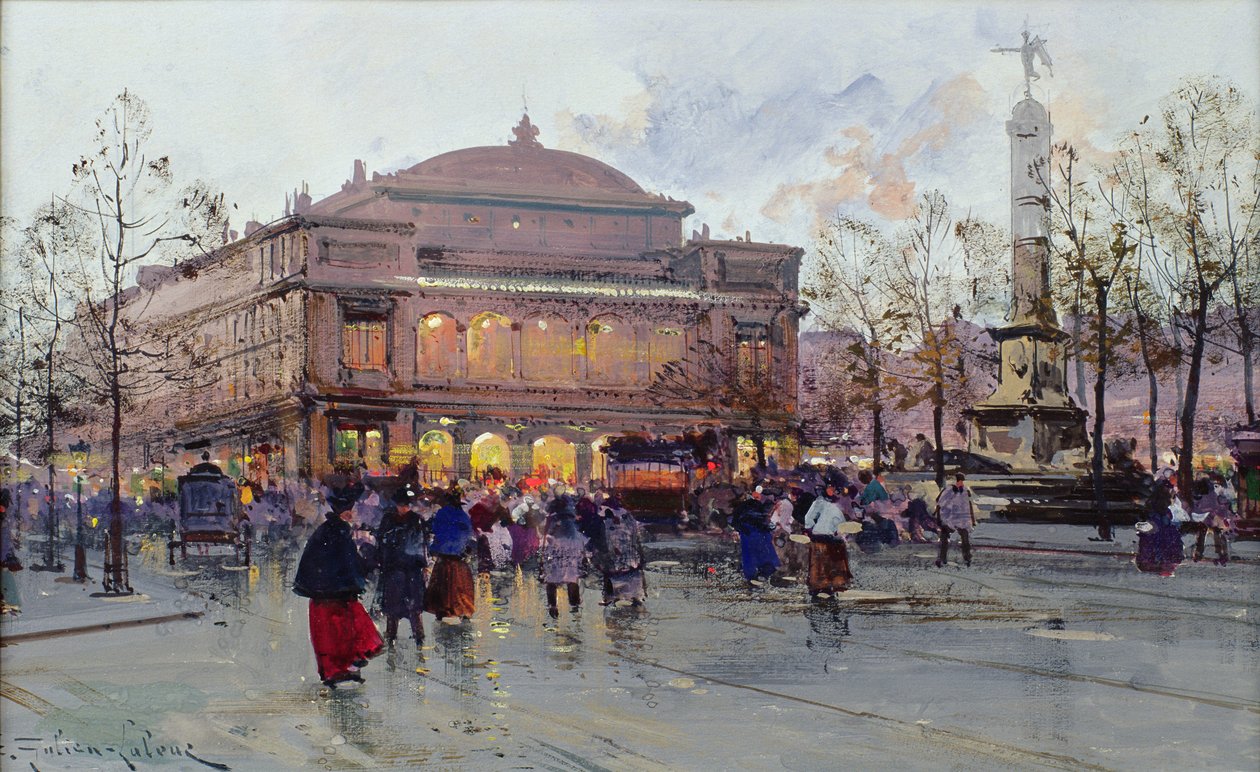 Chatelet Square av Eugene Galien Laloue