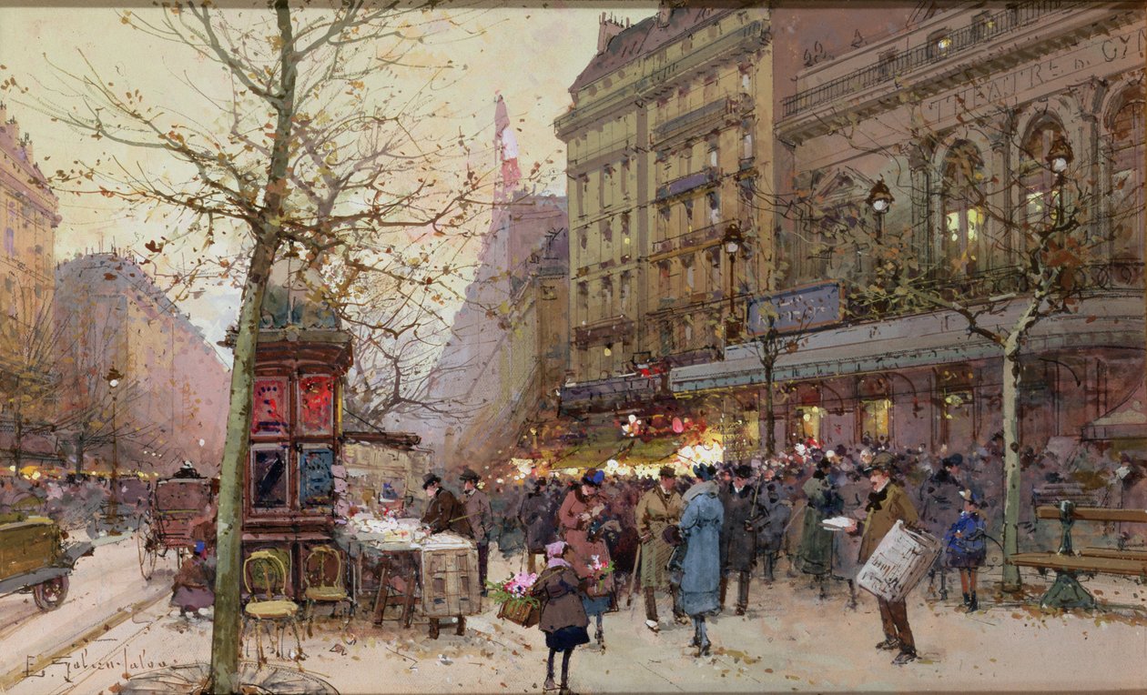 De stora boulevarderna av Eugene Galien Laloue