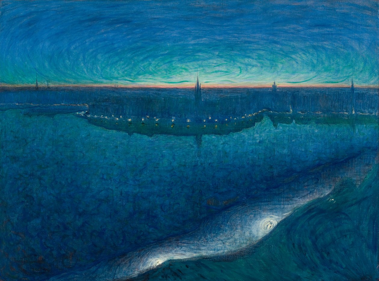  Gryning over RiddarfjardenDawn over Riddarfjarden av Eugène Jansson