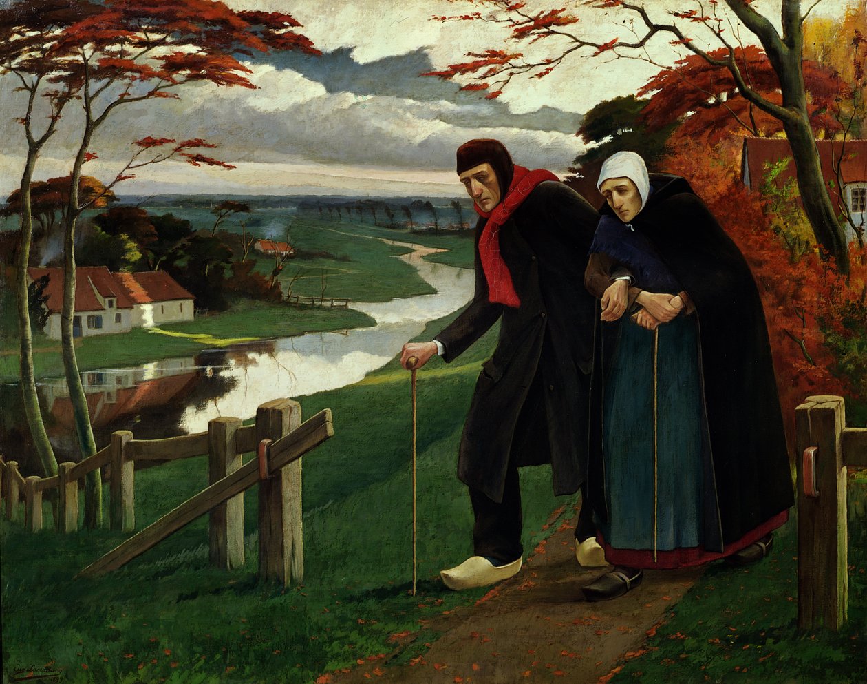 The End of Autumn eller, The Blind, 1889 av Eugene Laermans