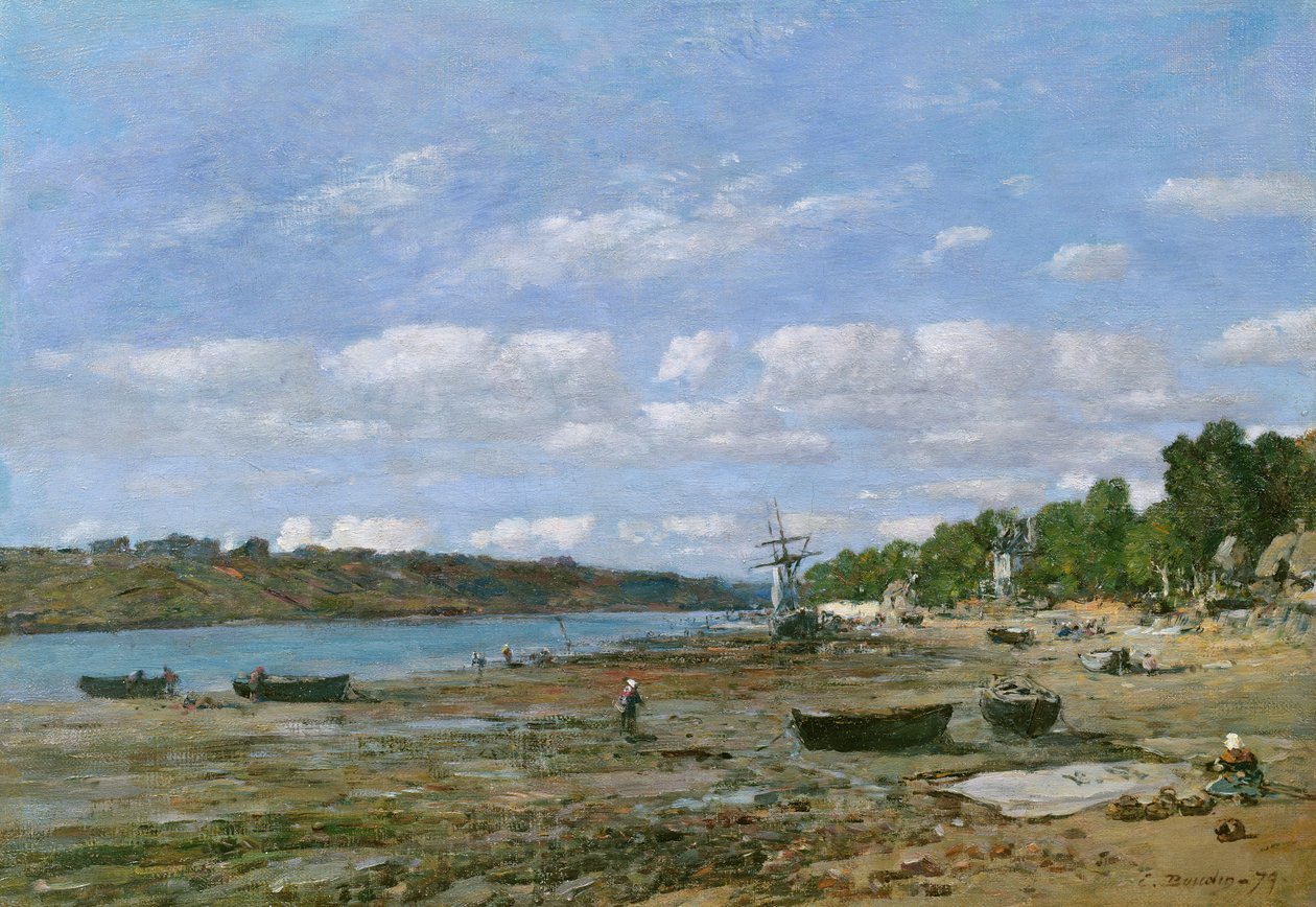 Stranden vid lågvatten, 1879 av Eugene Louis Boudin