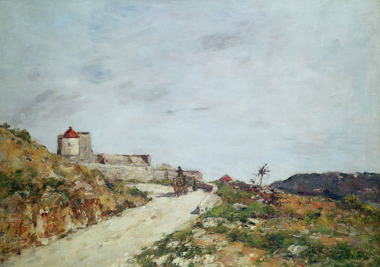 Vägen till citadellet i Villefranche, 1892 av Eugene Louis Boudin