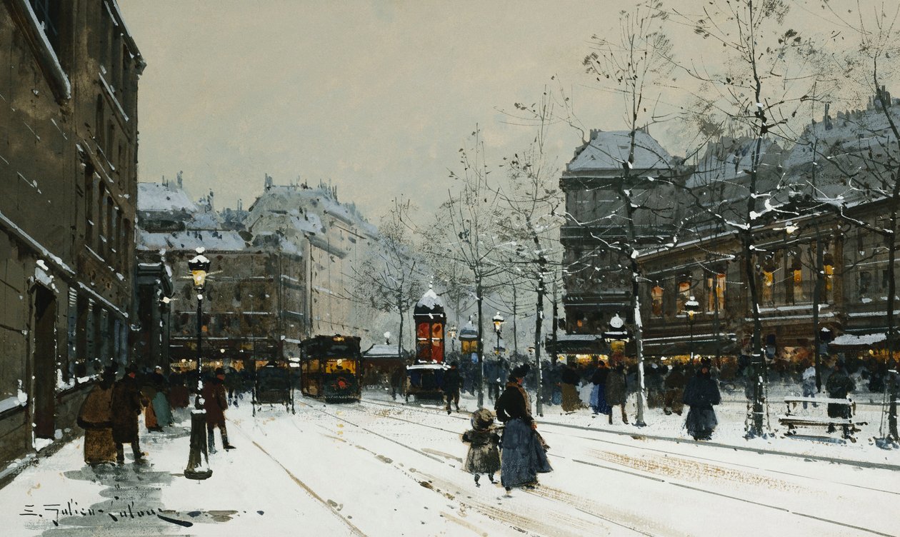 Gare du Nord, Paris av Eugene Galien Laloue