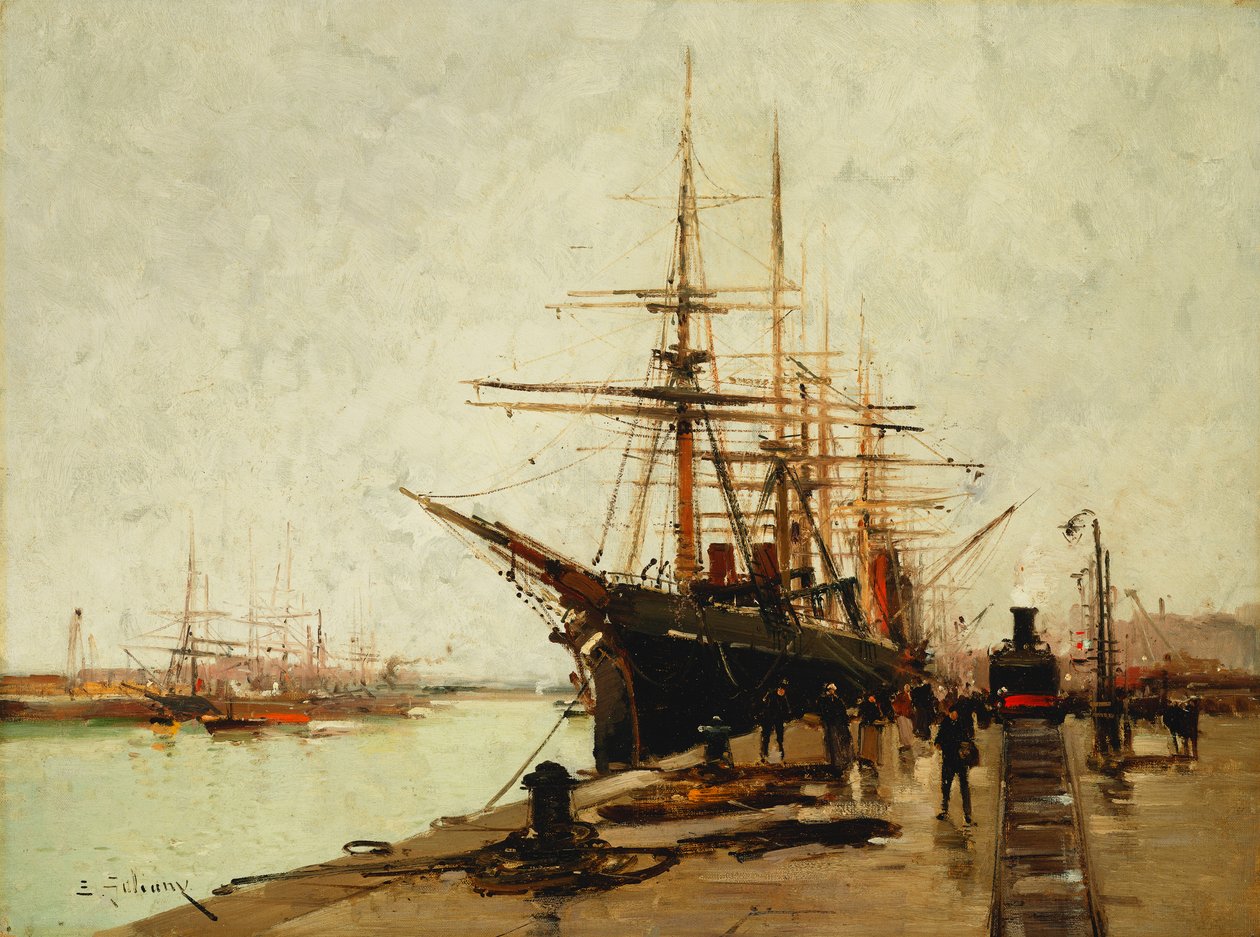 En hamn av Eugene Galien Laloue