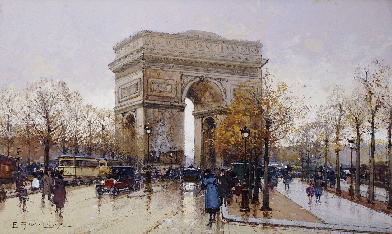 Triumfbågen, Paris av Eugene Galien Laloue