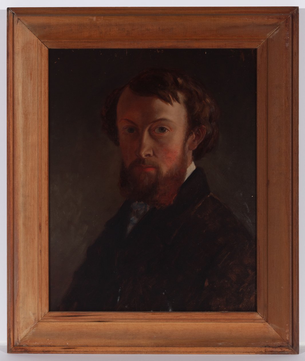 Självporträtt (olja på duk) av Eugene (attr.to) Benson