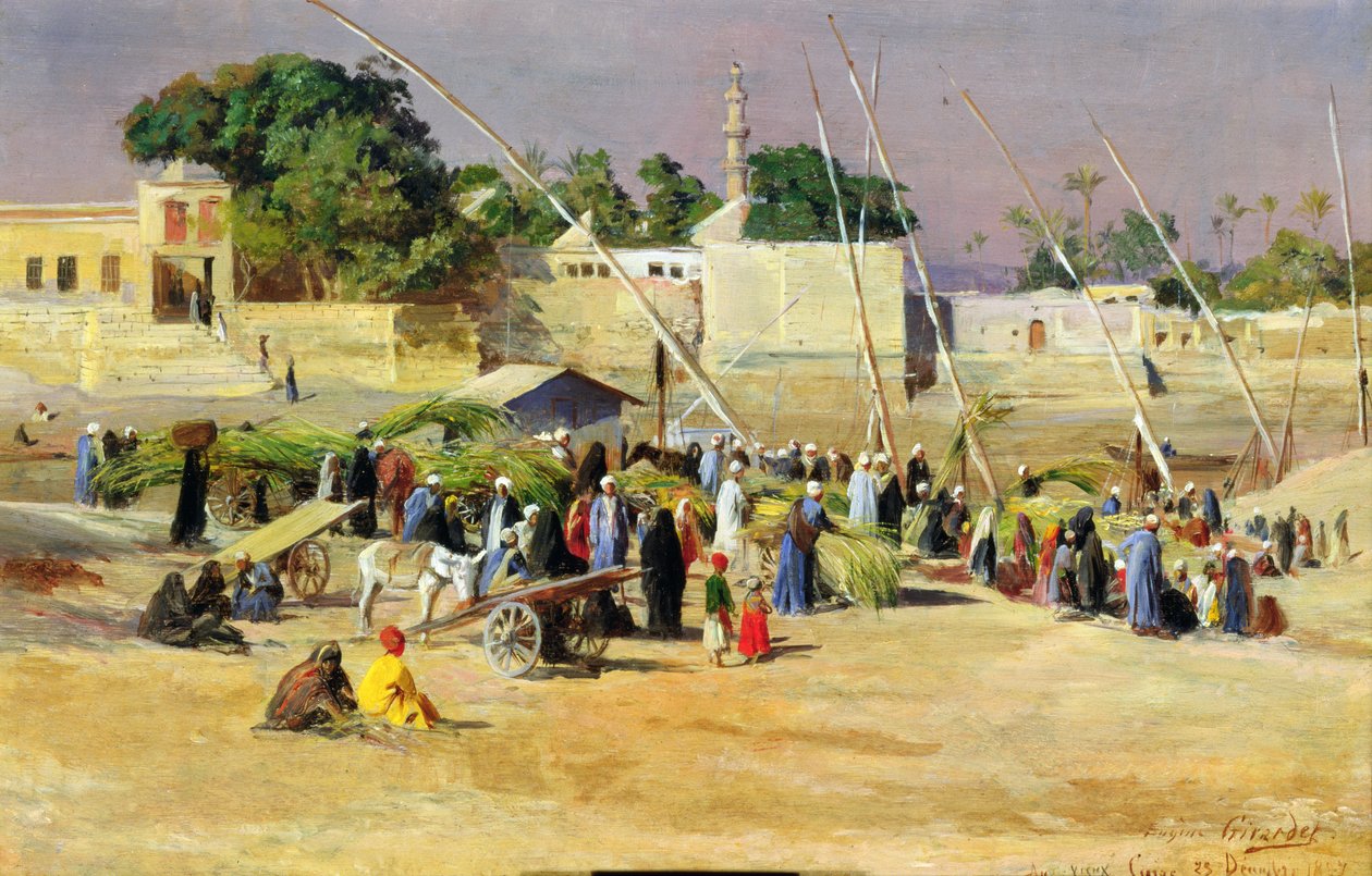 Reed Sellers on the Nile,  av Eugene Alexis Girardet