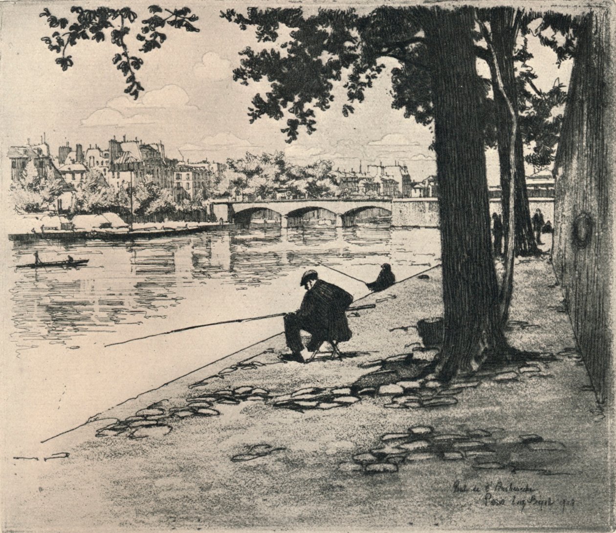 Pont de lArcheveche, 1915 av Eugene Bejot