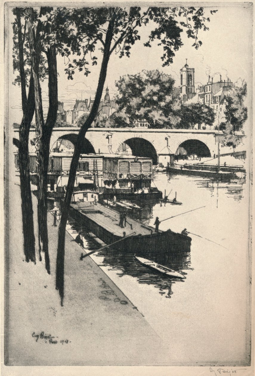 Tvätta båtar, 1915 av Eugene Bejot