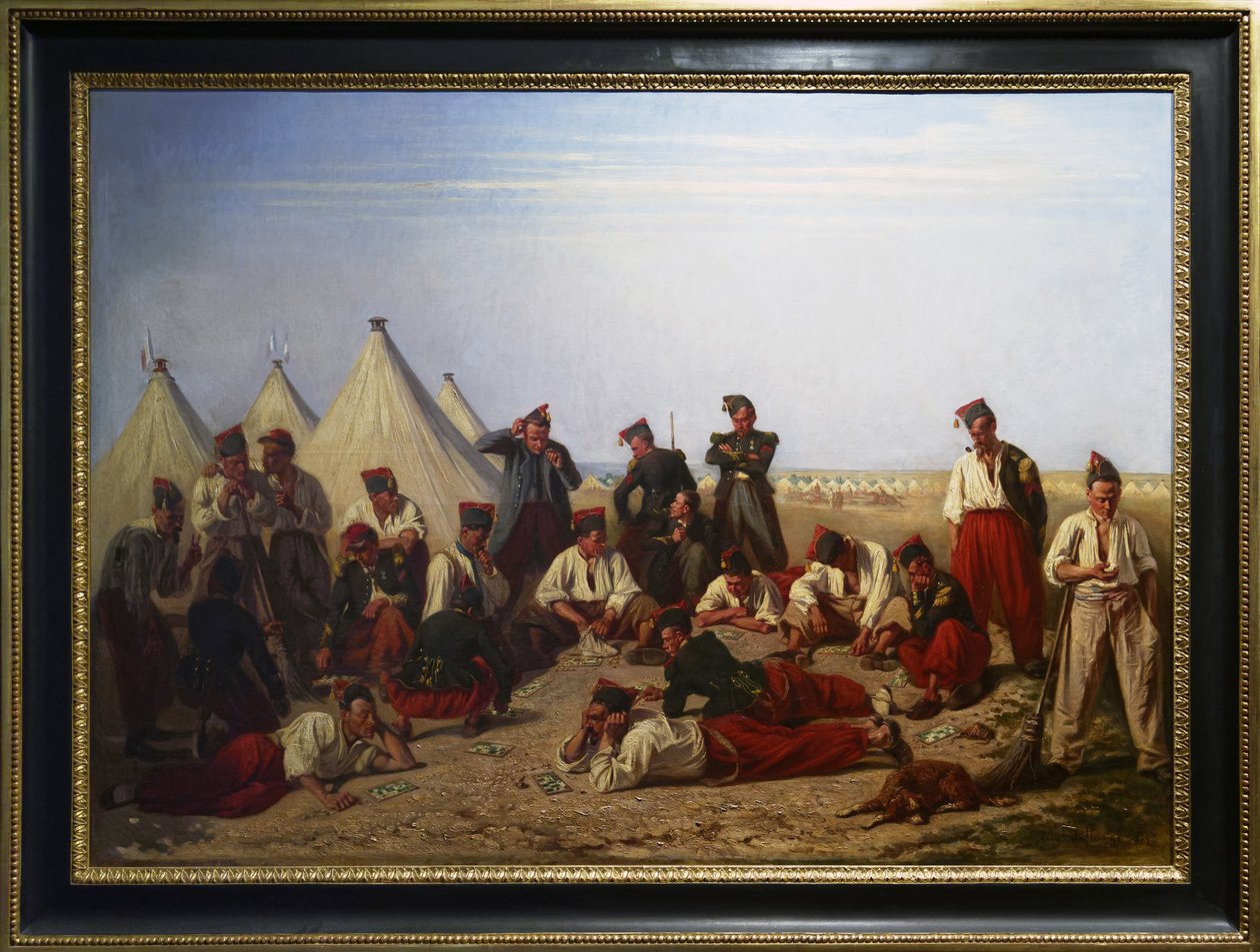 Lottospelet på Chalons läger av Eugene Bellanger