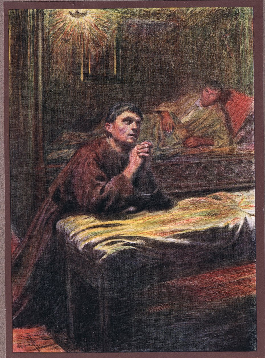 Omvändelse av broder Bernard av Quintavalle, 1919 av Eugene Burnand