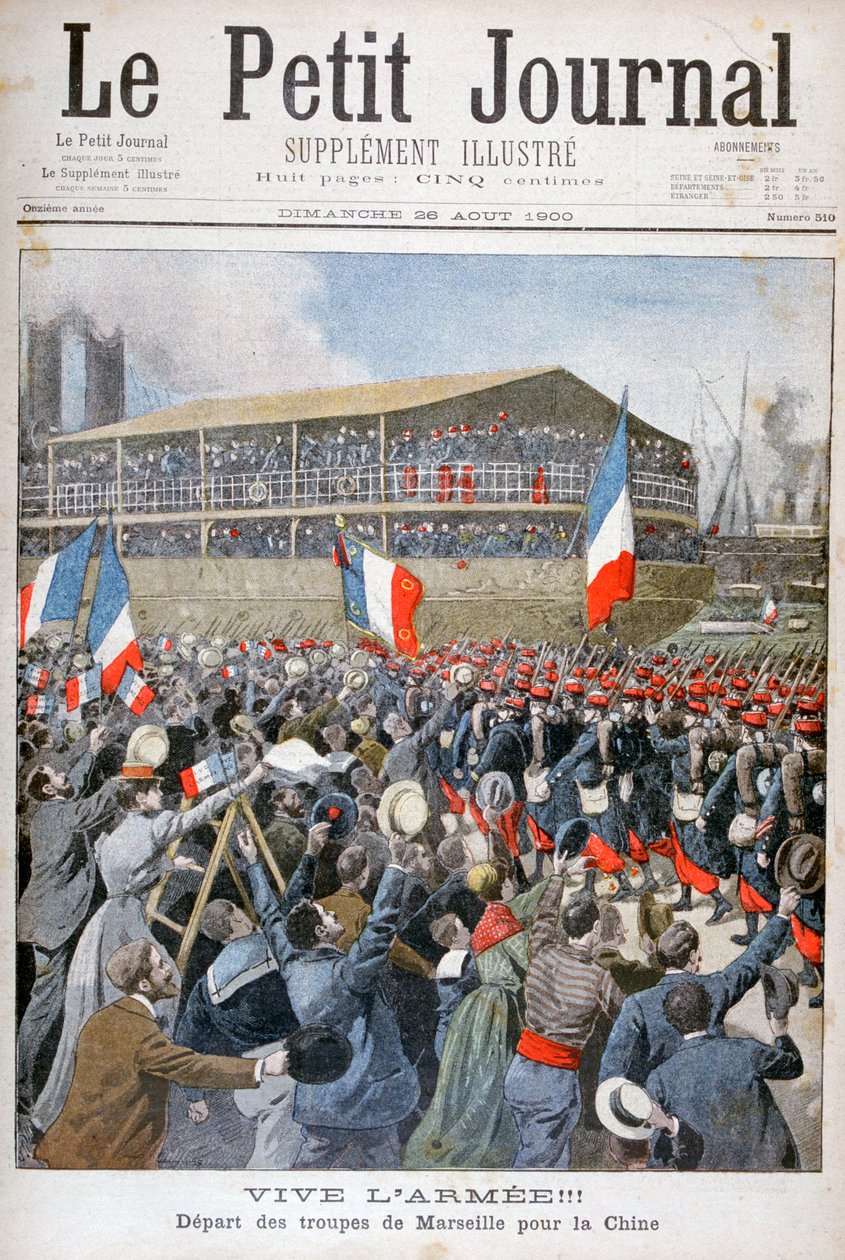 Franska trupper går ombord till Kina, 1900 av Eugene Damblans