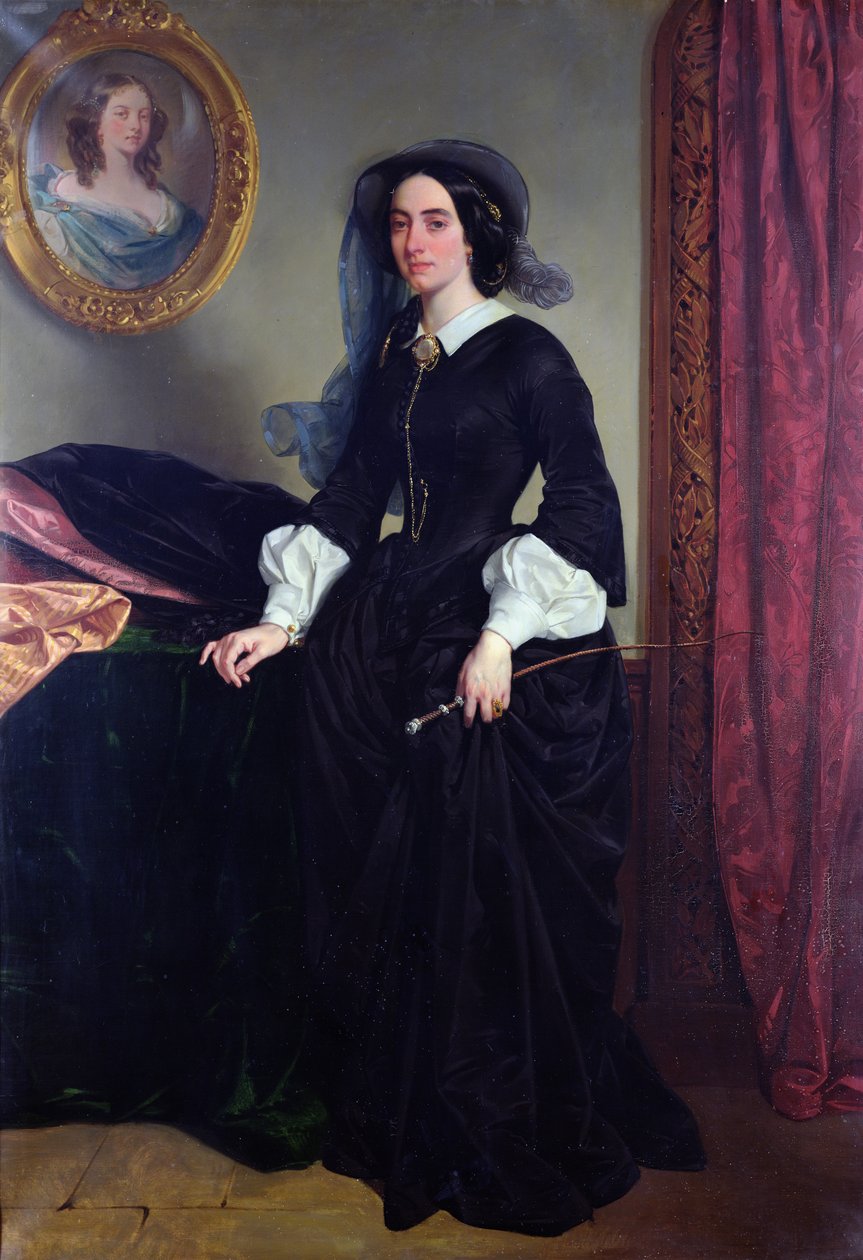 Porträtt av Marie Deveria, 1856 av Eugene Deveria