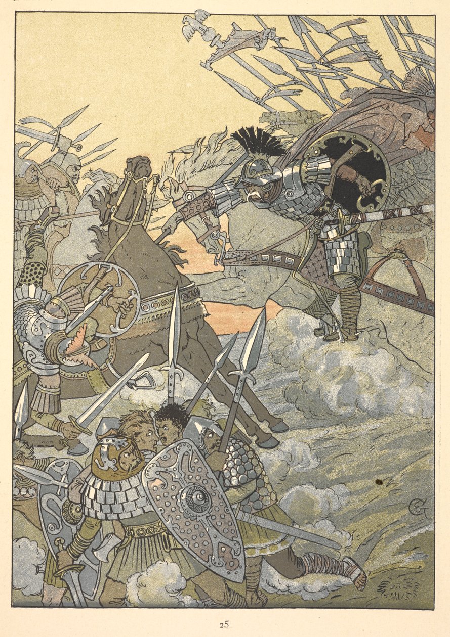 En stridsscen. av Eugene Grasset