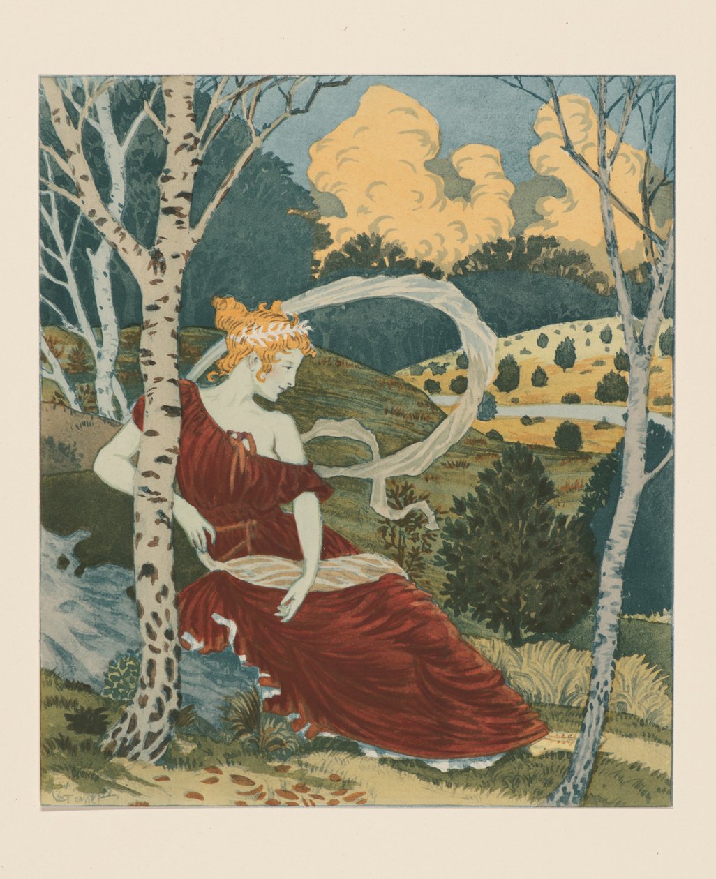 I skogen, ca 1899. av Eugene Grasset