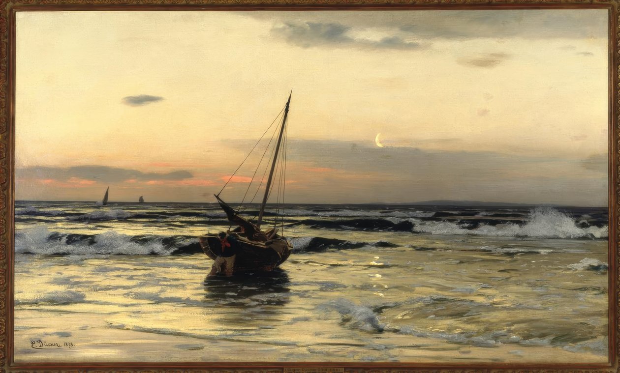 E.Dücker, Solnedgång vid havet av Eugene Gustav Dücker