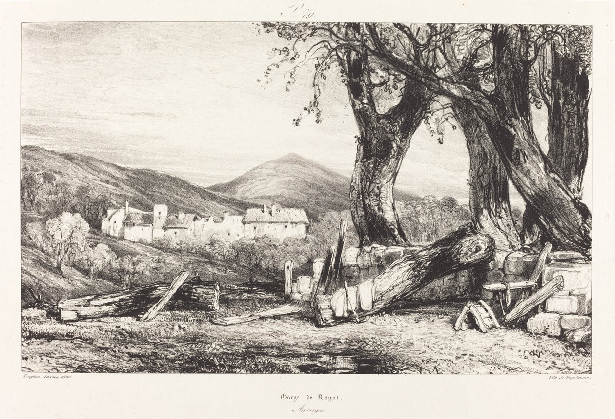 Gorge of Royat, Auvergne av Eugene Isabey