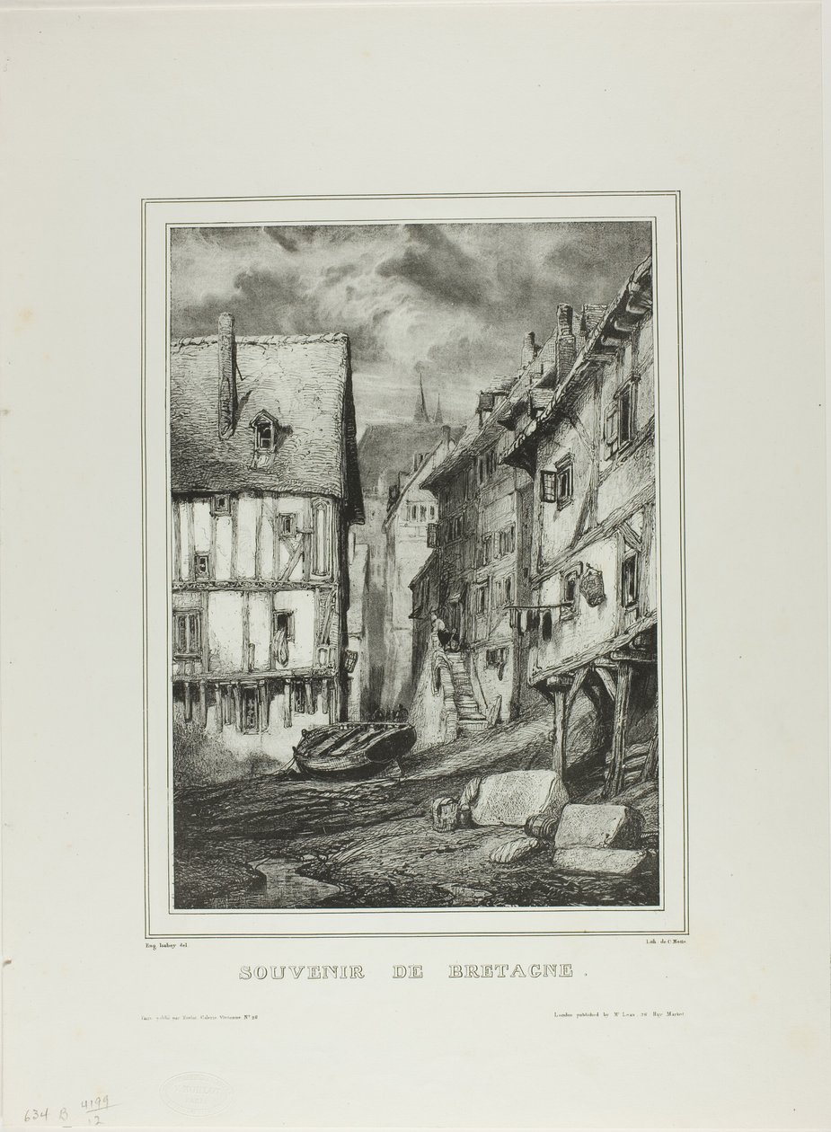 Tallrik fyra, från Souvenir of Brittany av Eugene Isabey