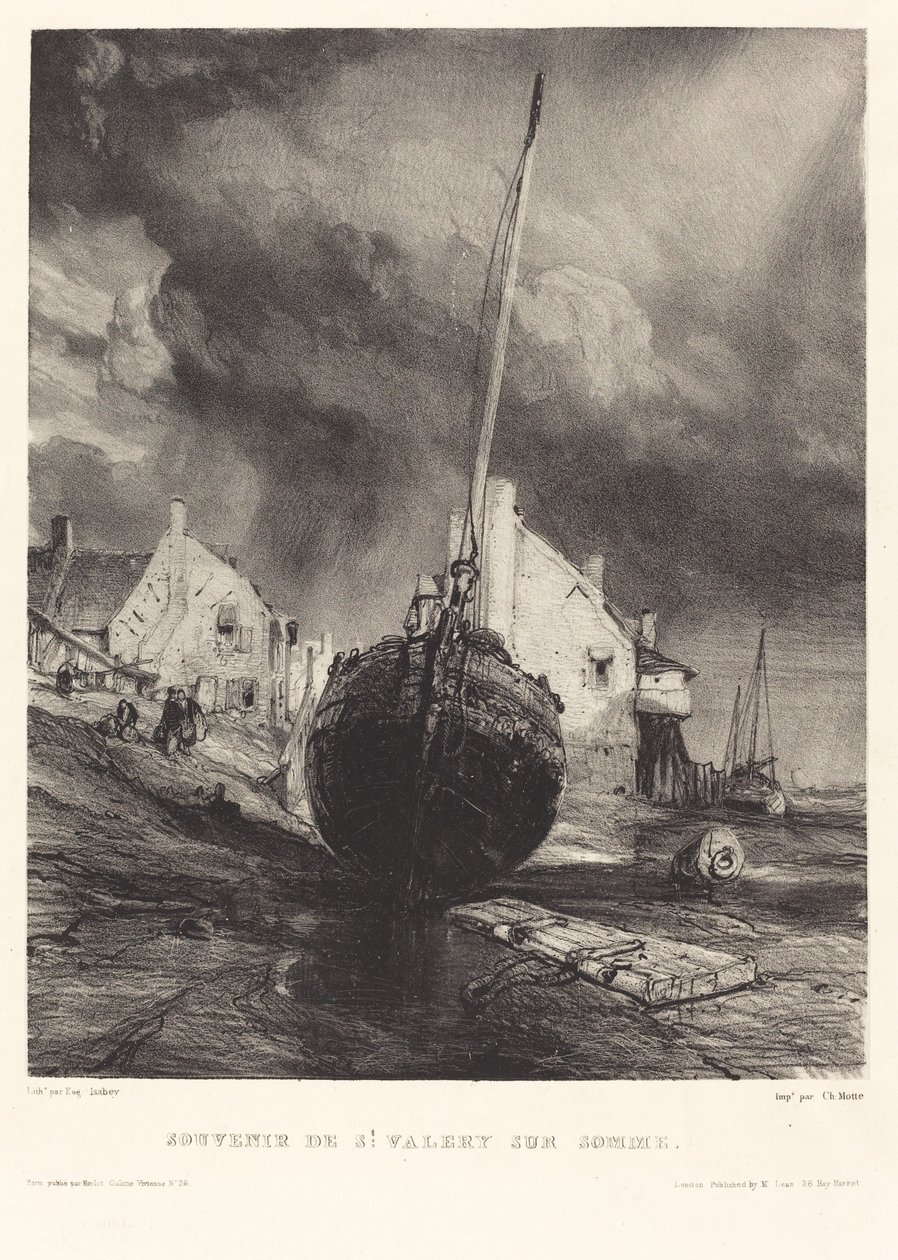 Souvenir från St. Valéry sur Somme av Eugene Isabey