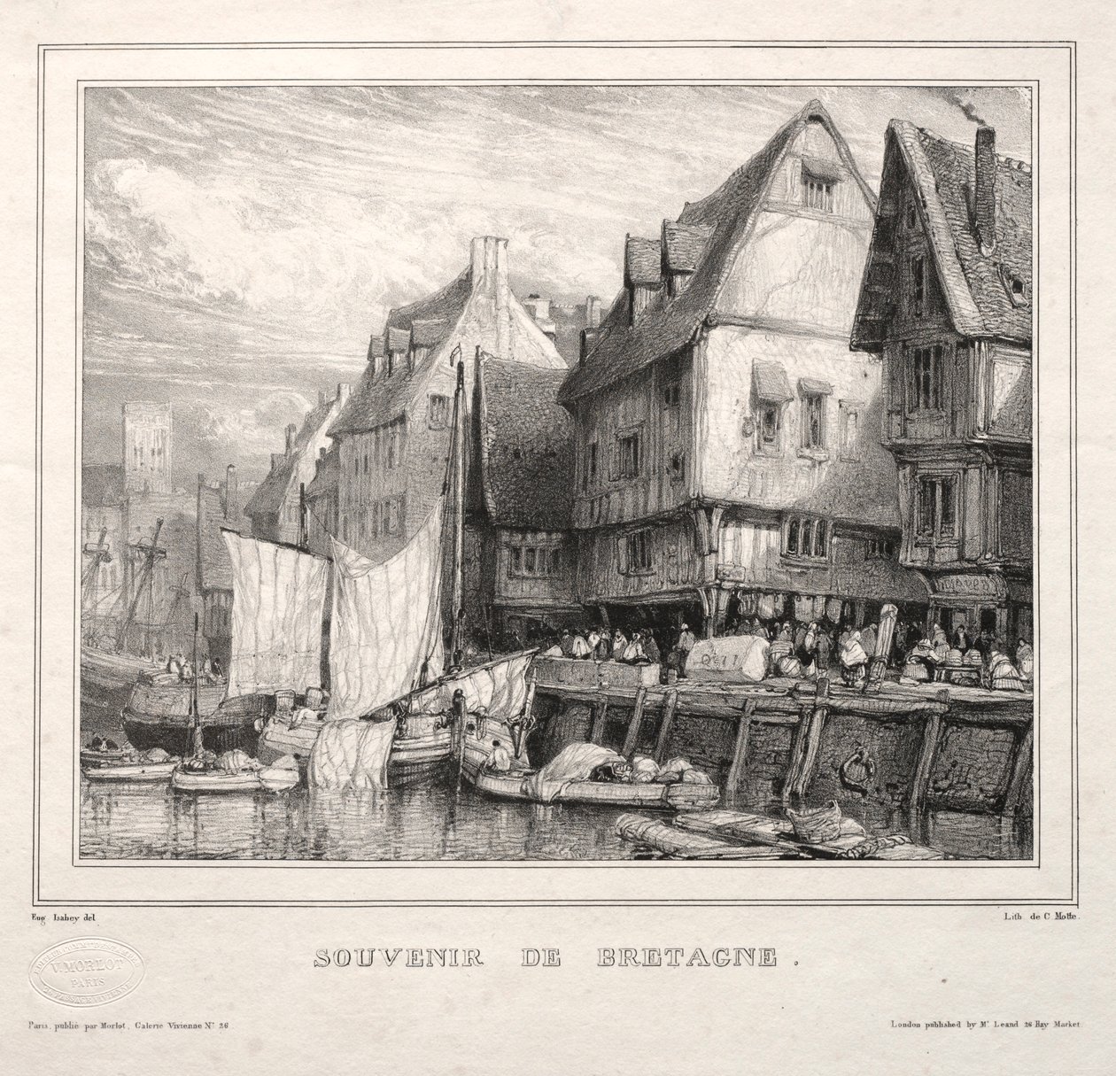 Souvenirer: Souvenir of Bretagne, 1832. av Eugene Isabey