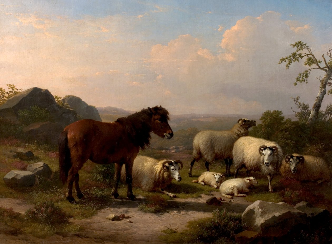 Goda vänner, 1878 av Eugene Joseph Verboeckhoven