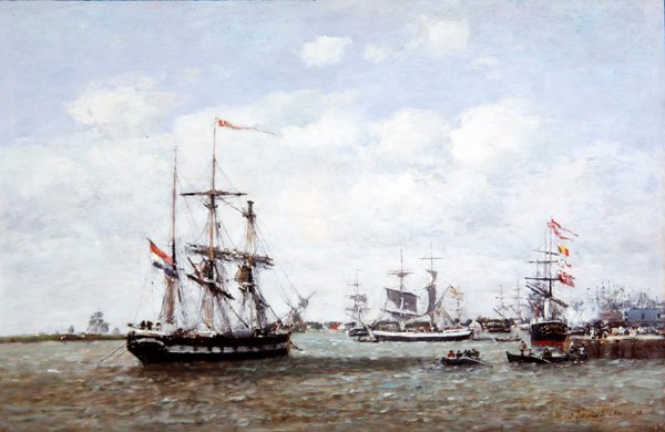 Antwerpen, hamnen av Eugene Louis Boudin