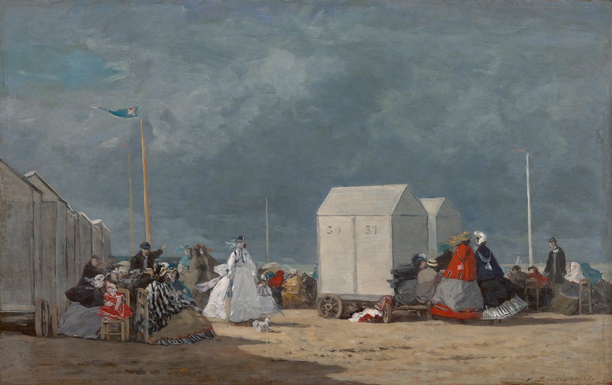 Storm i antågande av Eugene Louis Boudin